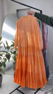 Flow Into Color: Pleated Maxi Dress Vol.2